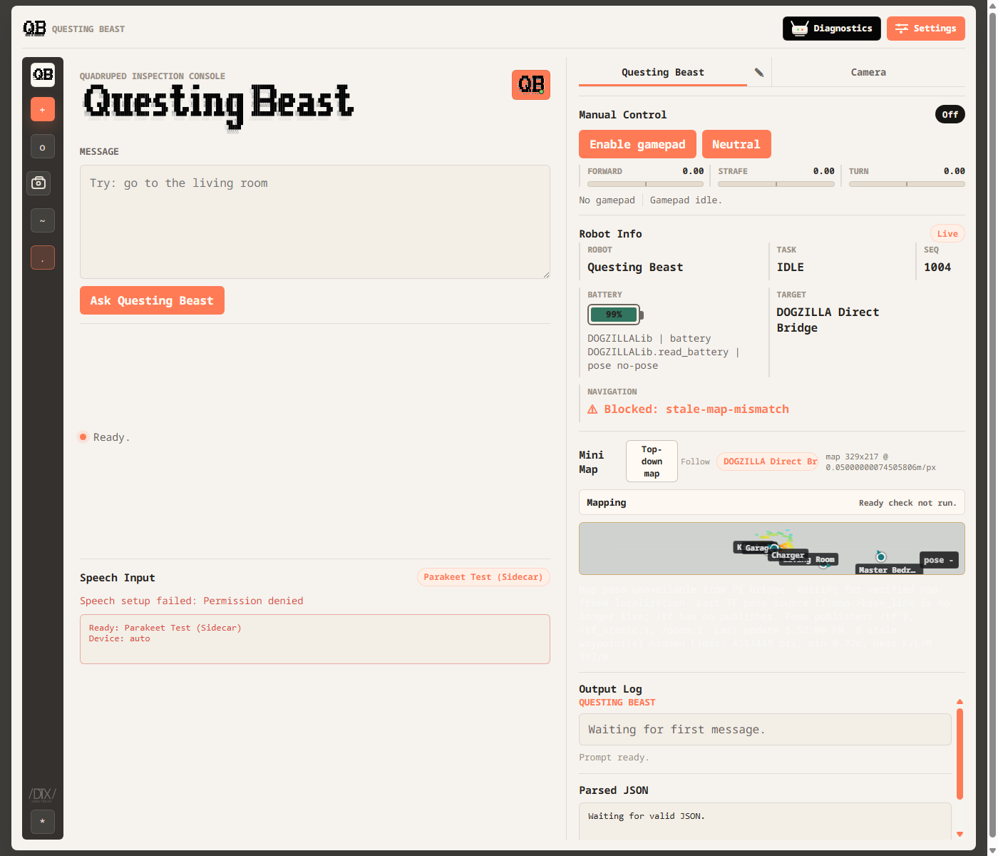Desktop map and workflow interface for robot operations